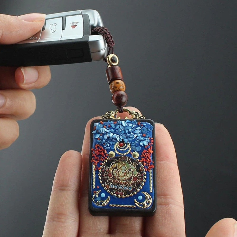 Handmade Buddhist Mantra Keychain