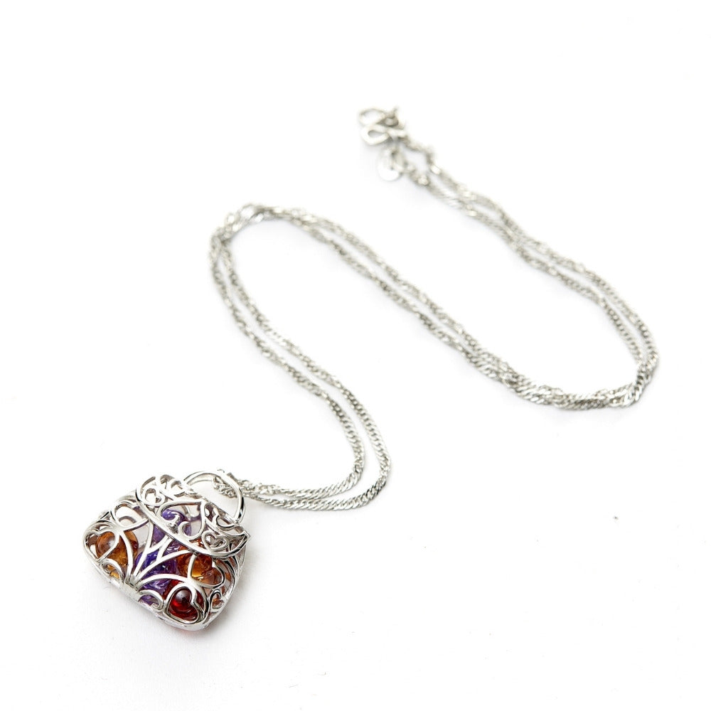 Crystal Stones Holder Choker Necklace