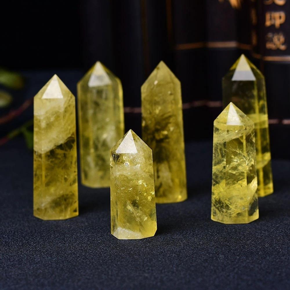 Yellow Citrine Quartz Crystal Wand
