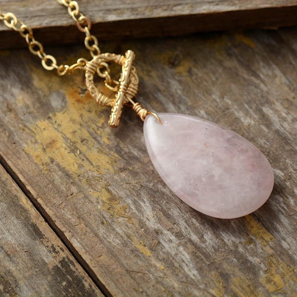 Rose Quartz Crystal Pendant