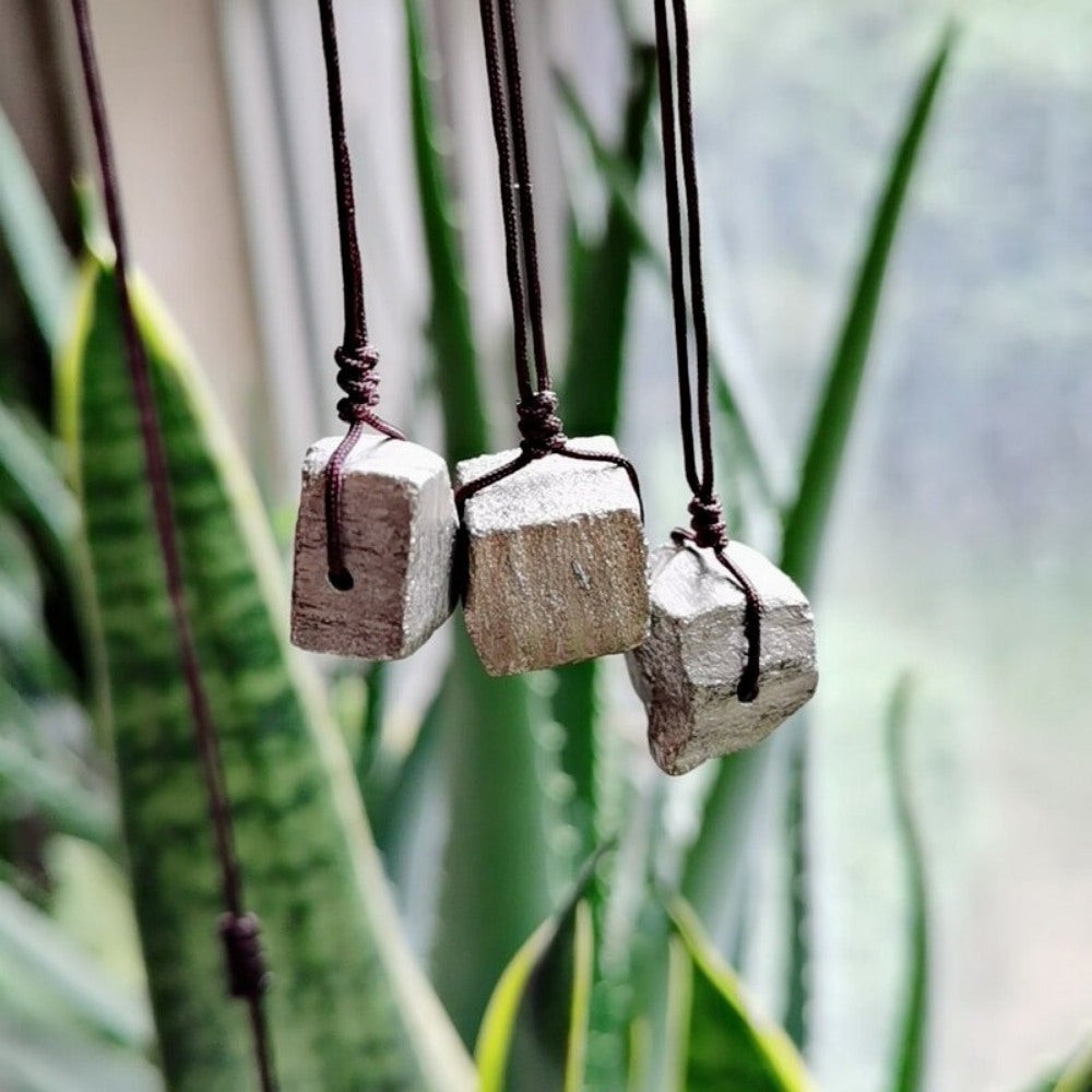Pyrite Crystal Necklace Pendants