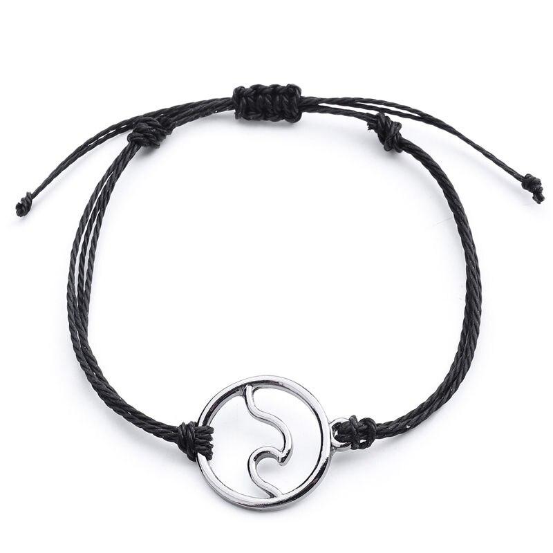 Handmade Ocean Wave Bracelet Black