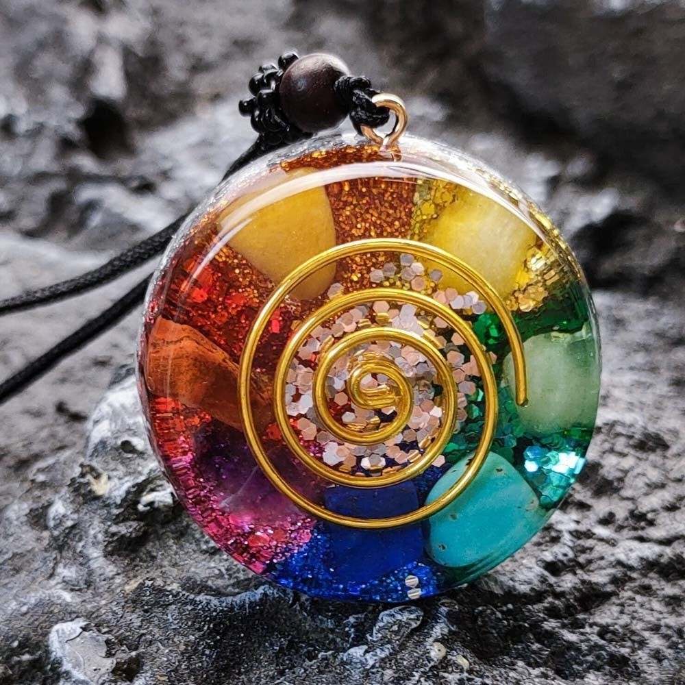 Divine Chakra Colors Orgonite Pendant
