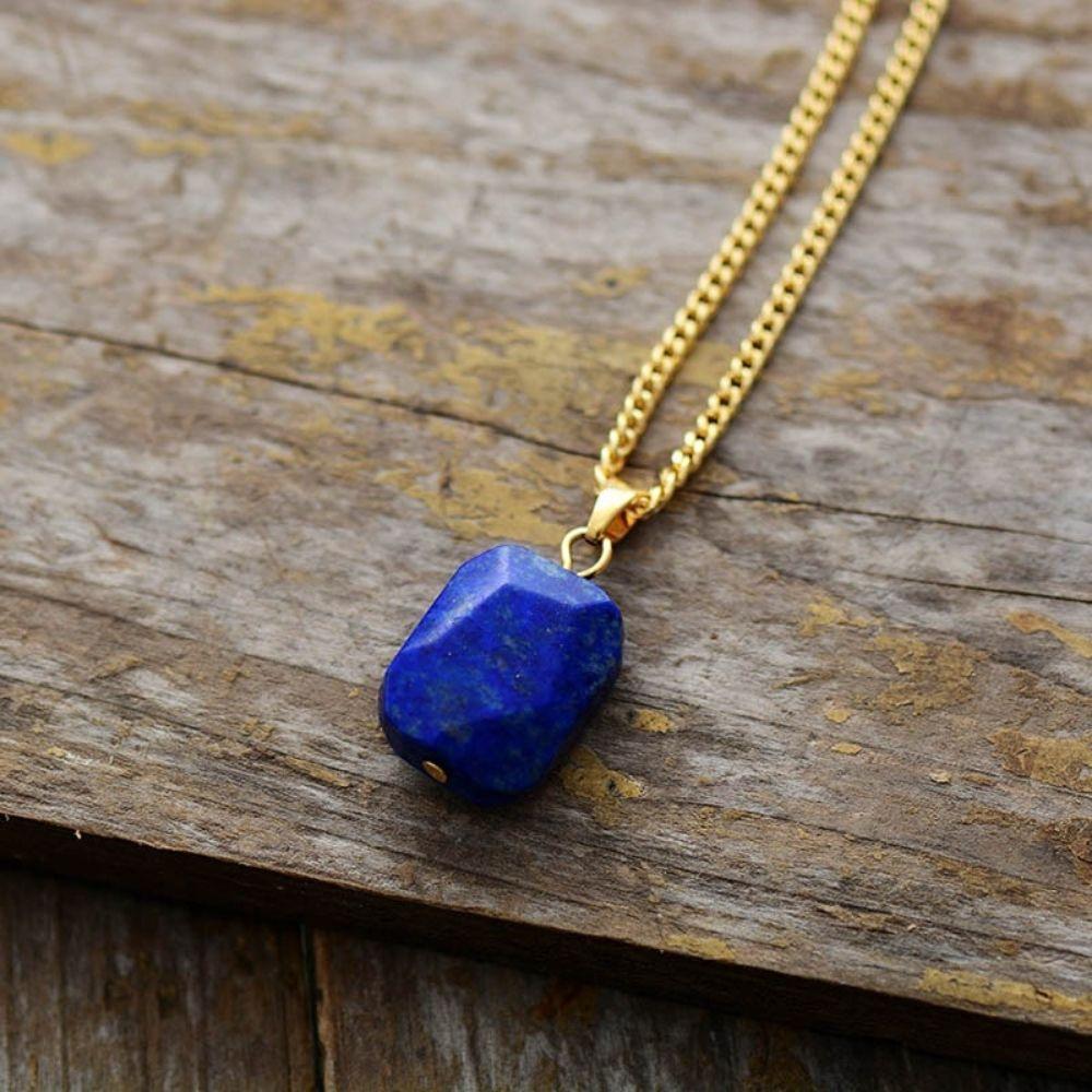 Elegant Lapis Lazuli Crystal Necklace