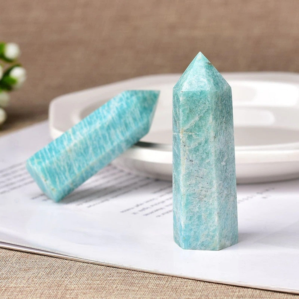 Natural Amazonite Crystal Wand