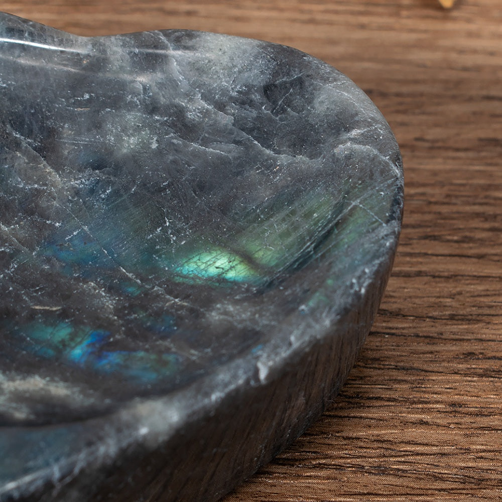 Labradorite Heart Crystal Bowl