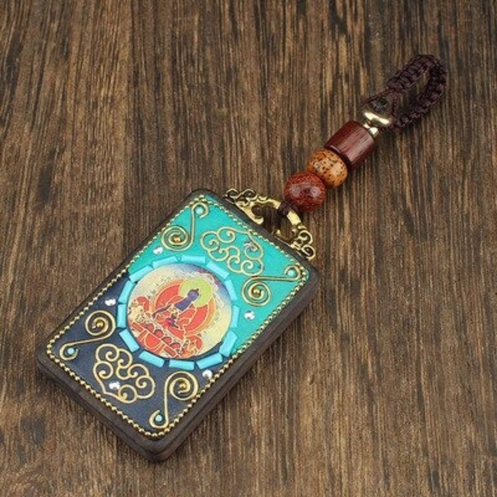 Handmade Buddhist Mantra Keychain