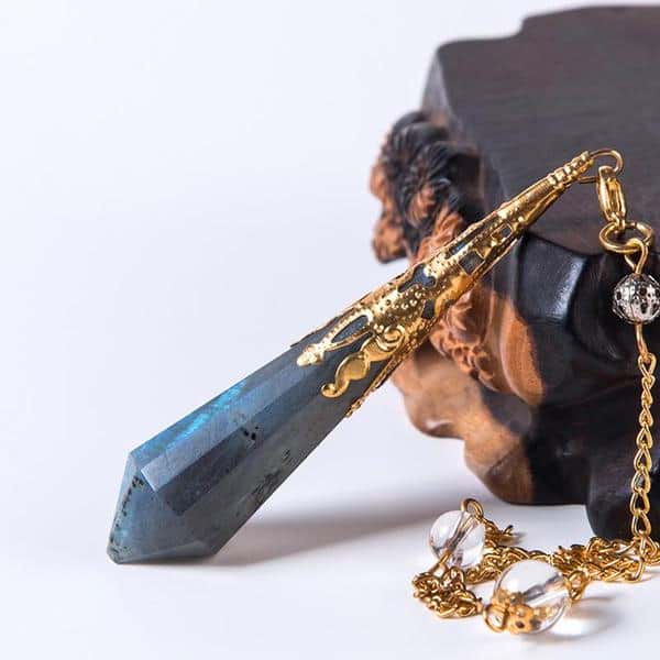 Bohemian Labradorite Crystal Pendulum