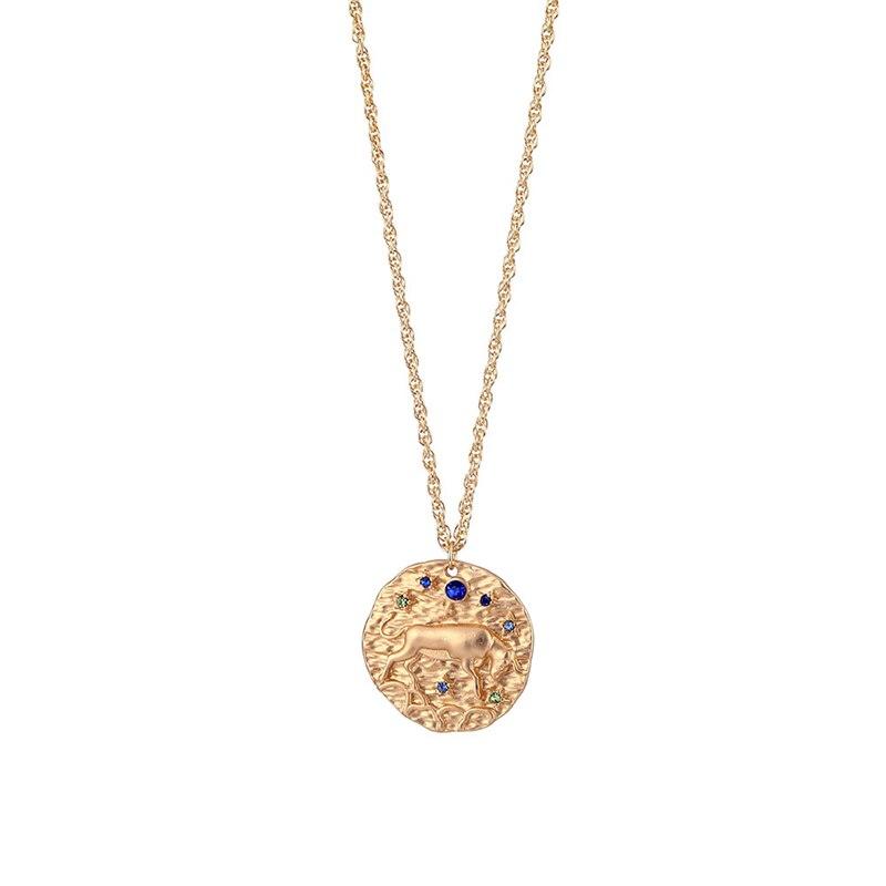 Medallion Zodiac Sign Necklace