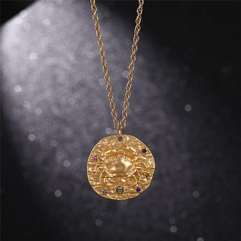 Medallion Zodiac Sign Necklace