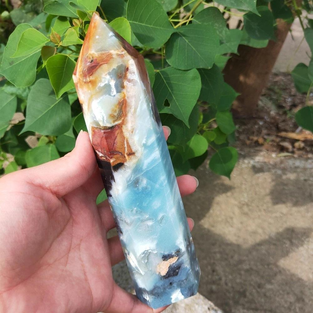 Blue Calcite Crystal Wand