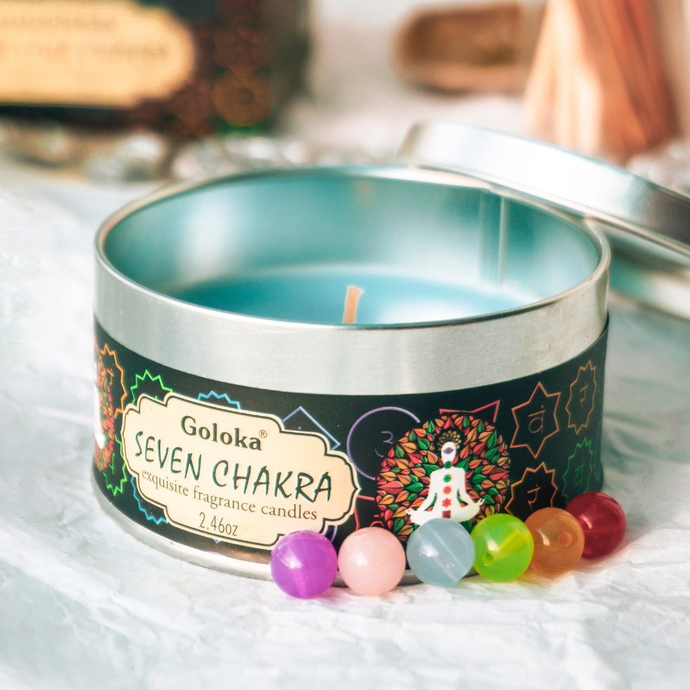 Seven Chakra Scented Travel Tin Candle