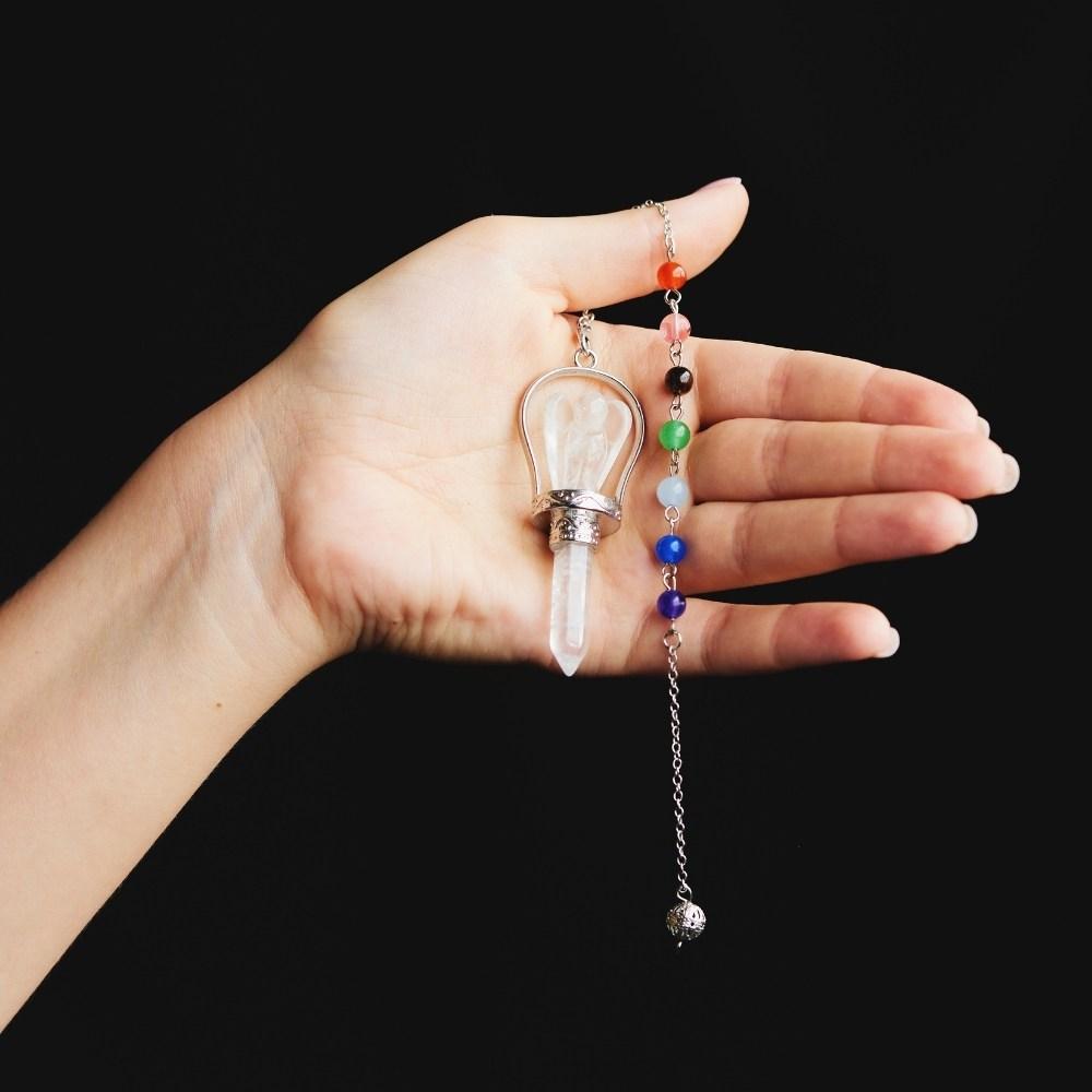 Crystal Gemstone Angel Divination Pendulum