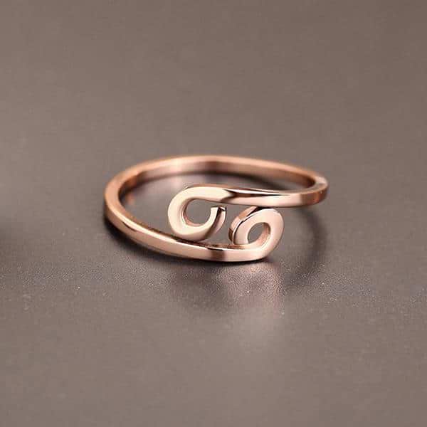 Gold Titanium Zodiac Ring