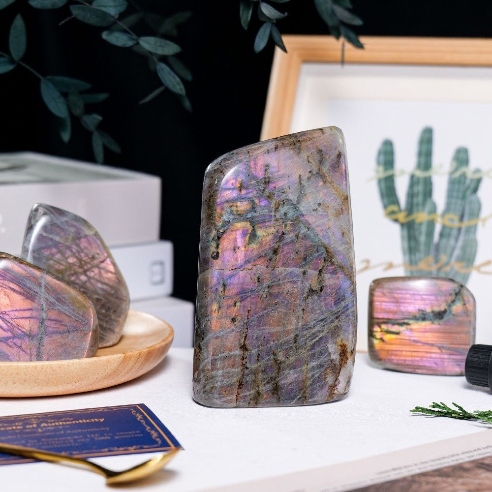 Purple Flash Labradorite Stones
