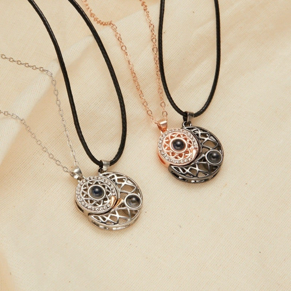 Magnetic Couple Matching Pendant Necklaces