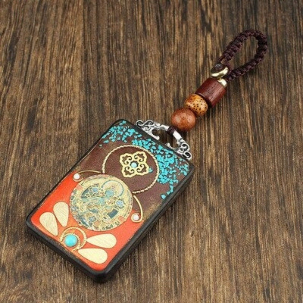 Handmade Buddhist Mantra Keychain