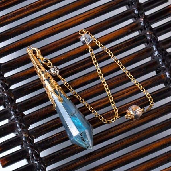 Bohemian Labradorite Crystal Pendulum