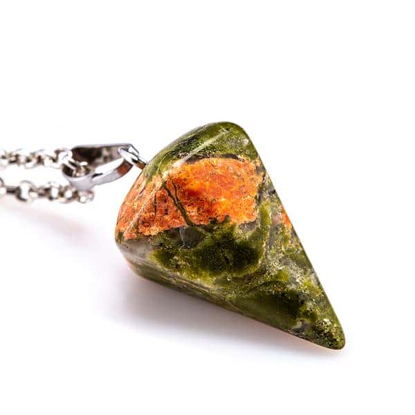Crystal Gemstone Hexagon Necklace Pendulum