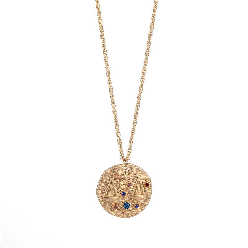 Medallion Zodiac Sign Necklace