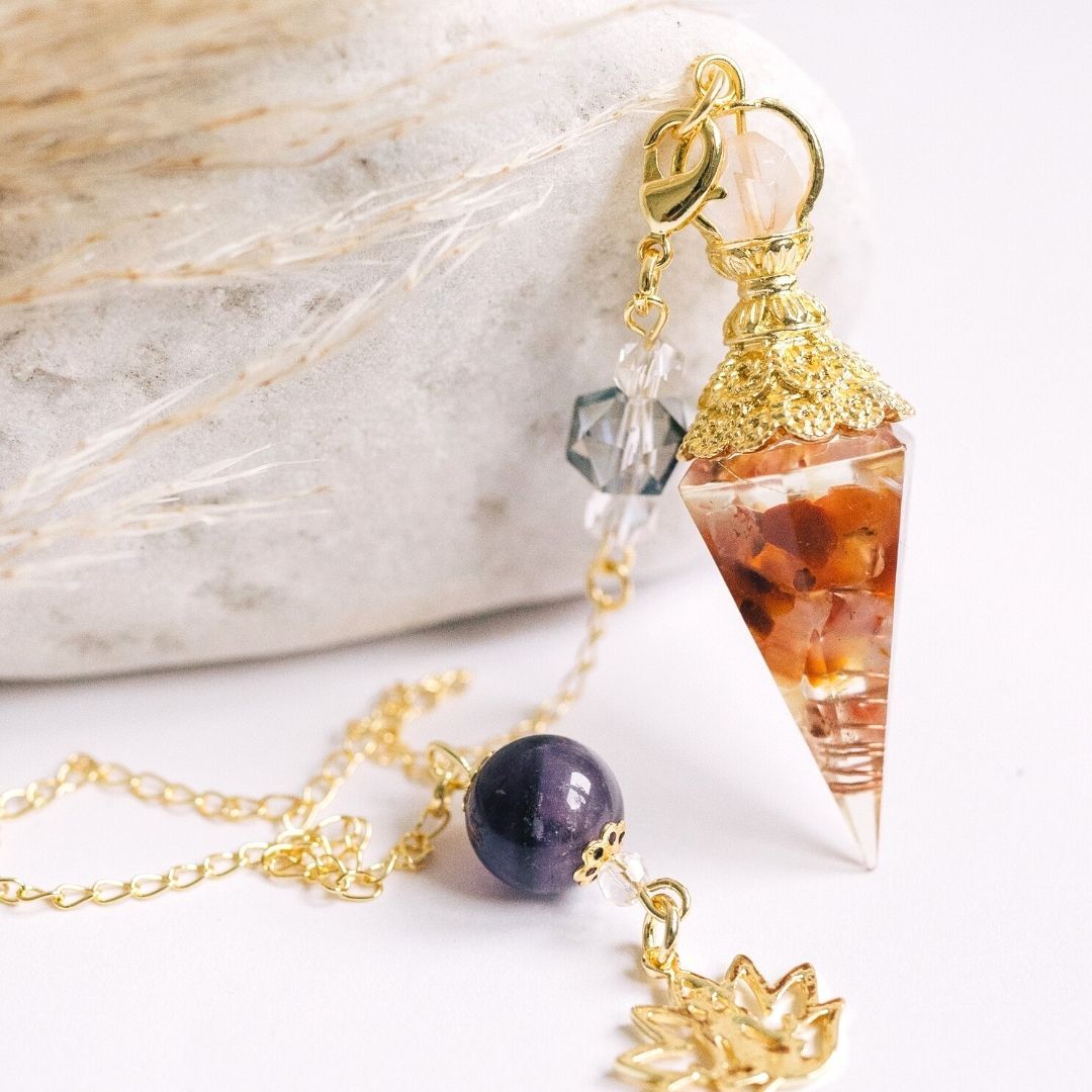 Gold Chakra Crystal Pendulum