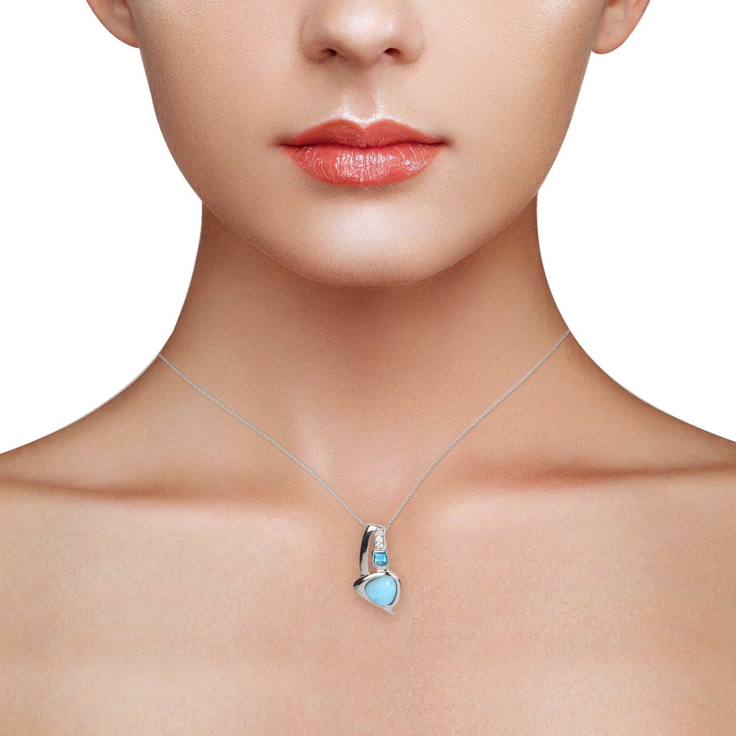 Larimar Trinity Necklace