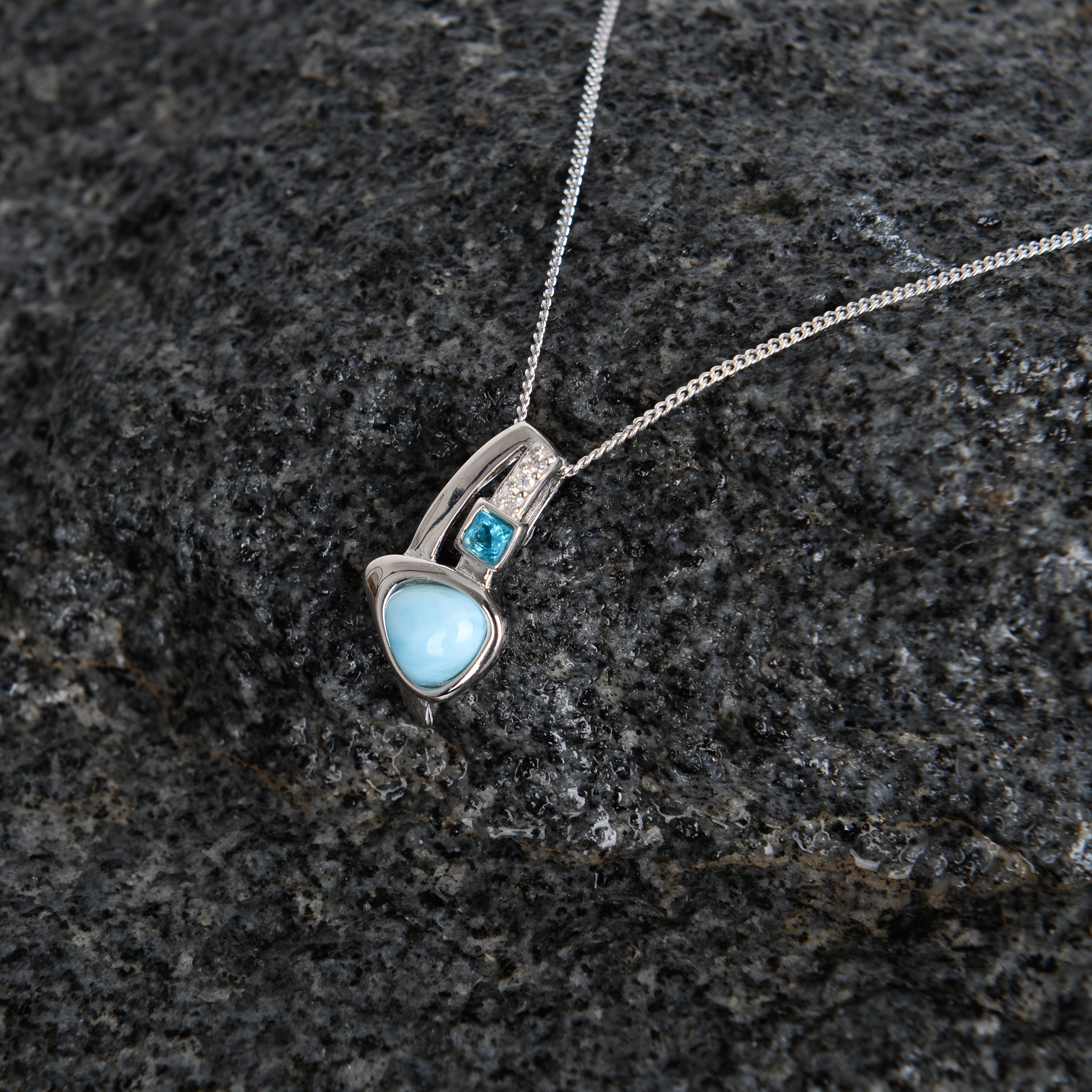 Larimar Trinity Necklace