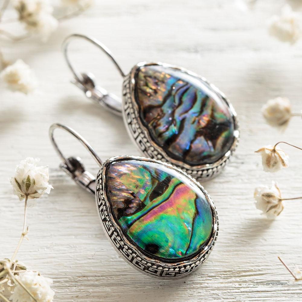 Abalone Sea Shell Earrings
