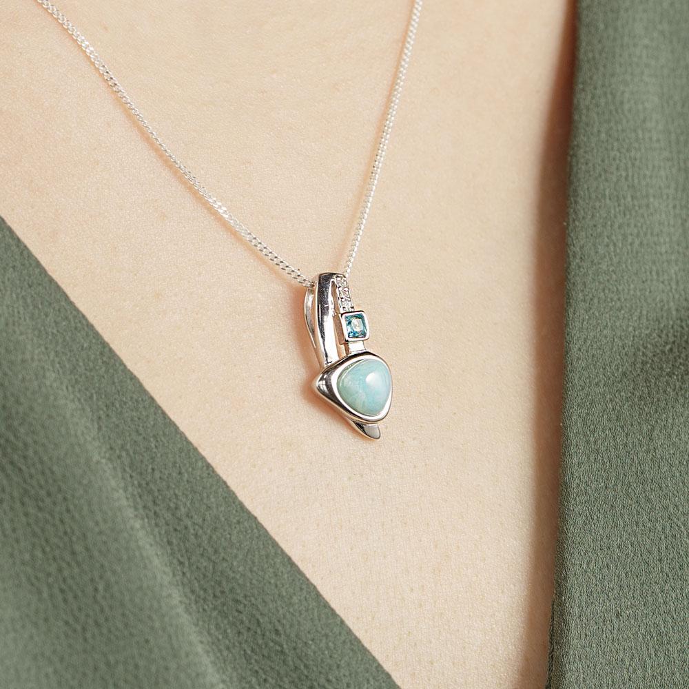 Larimar Trinity Necklace