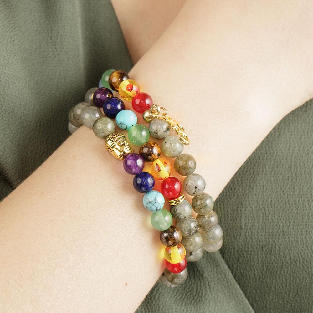 Labradorite 7 Chakra Bracelet