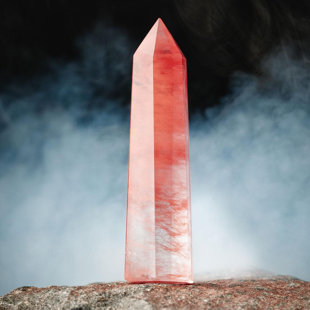 Red Quartz Crystal Point