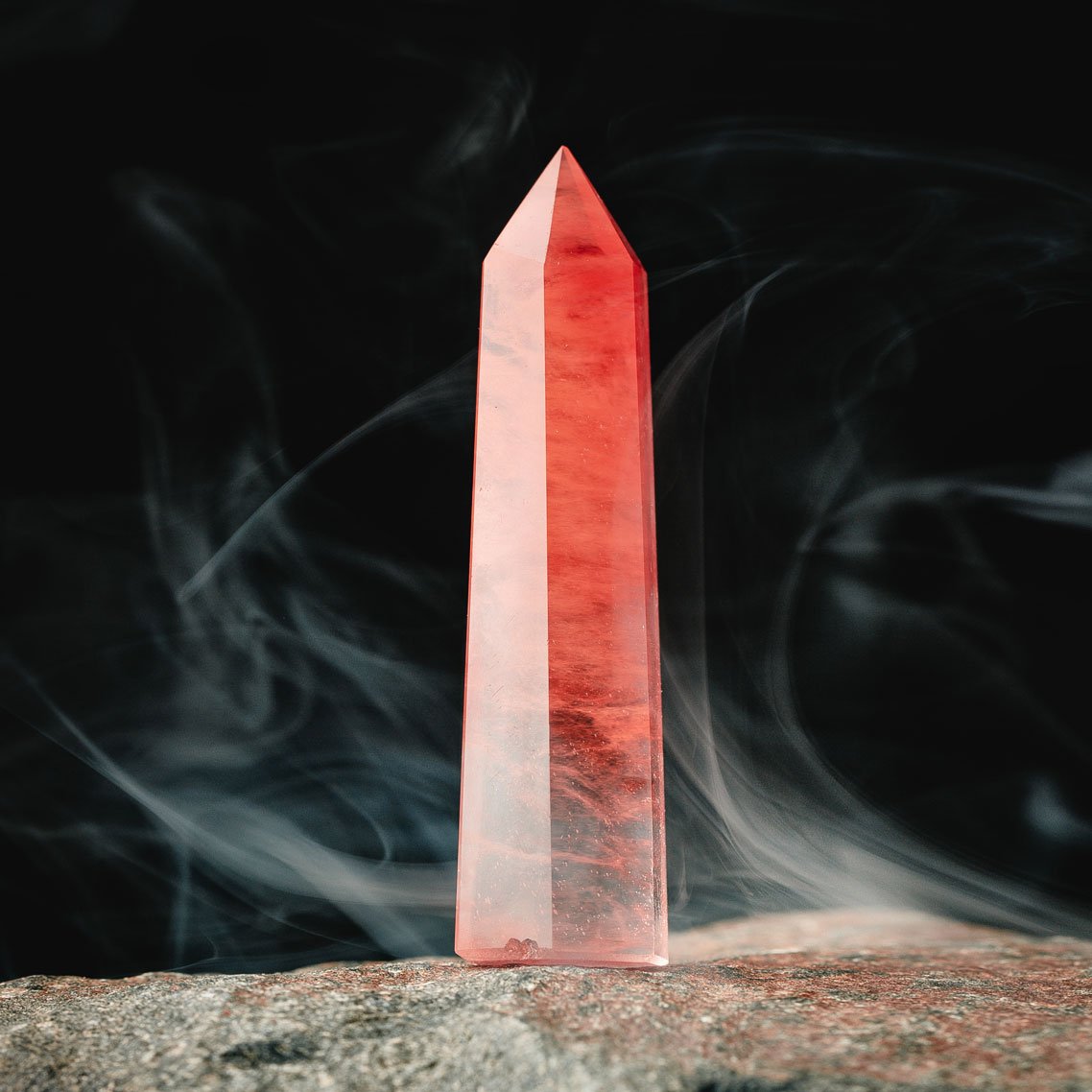Red Quartz Crystal Point