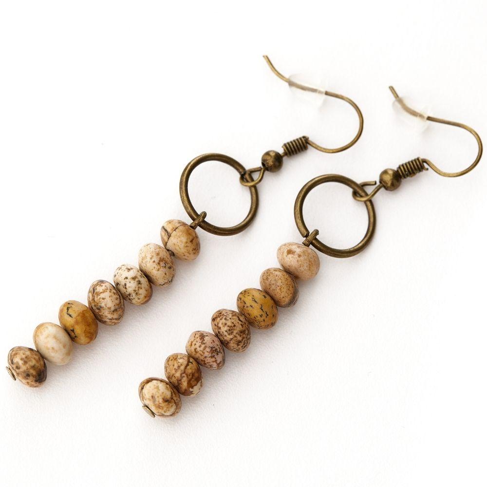 Vintage Jasper Boho Earrings