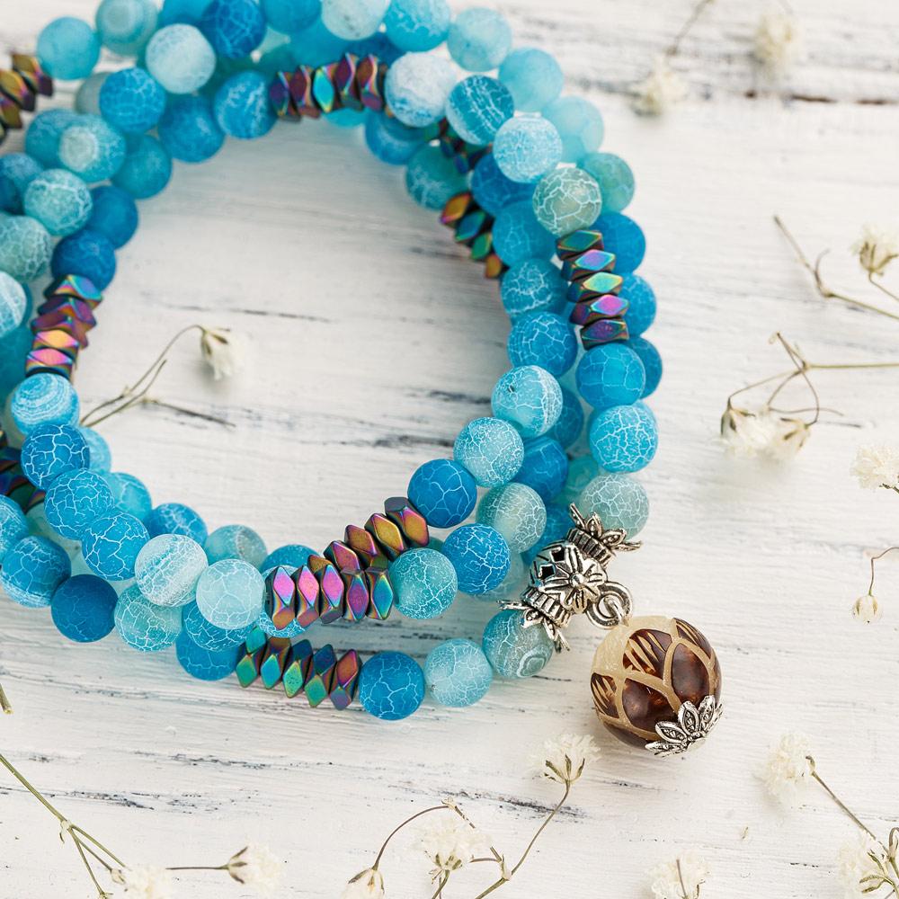 Relaxing Blue Onyx Stone Mala