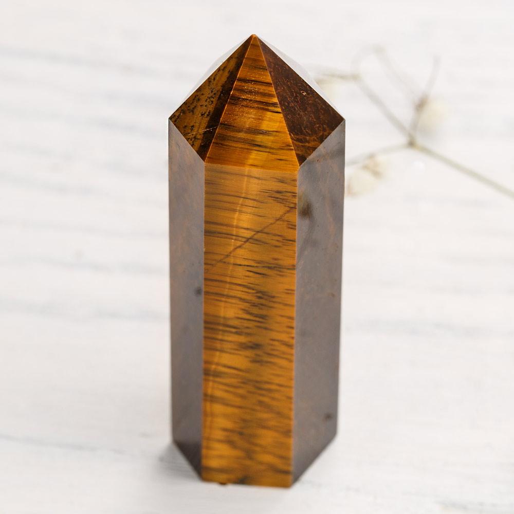 Natural Tiger's Eye Crystal Wand