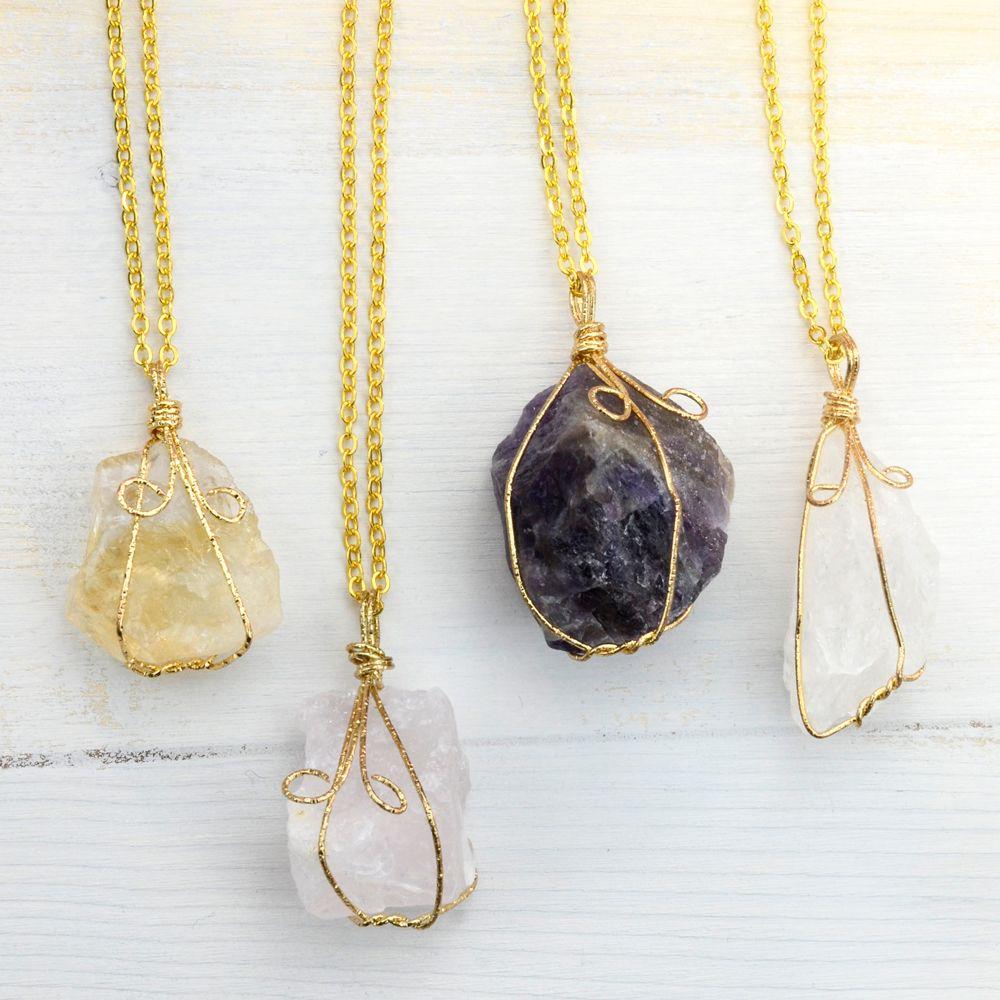 Wire Wrapped Crystal Necklace – MindfulSouls