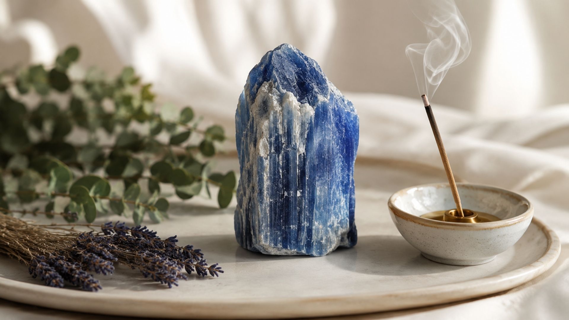 Blue Kyanite crystal meaning healing properties and uses