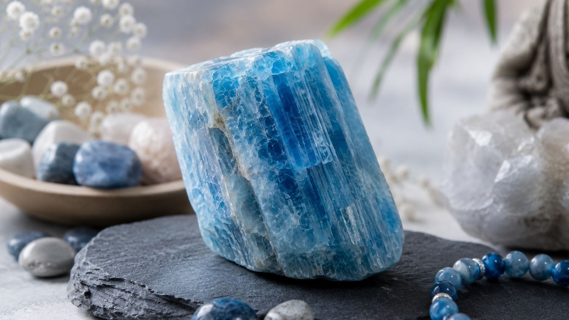 Blue Apatite crystal