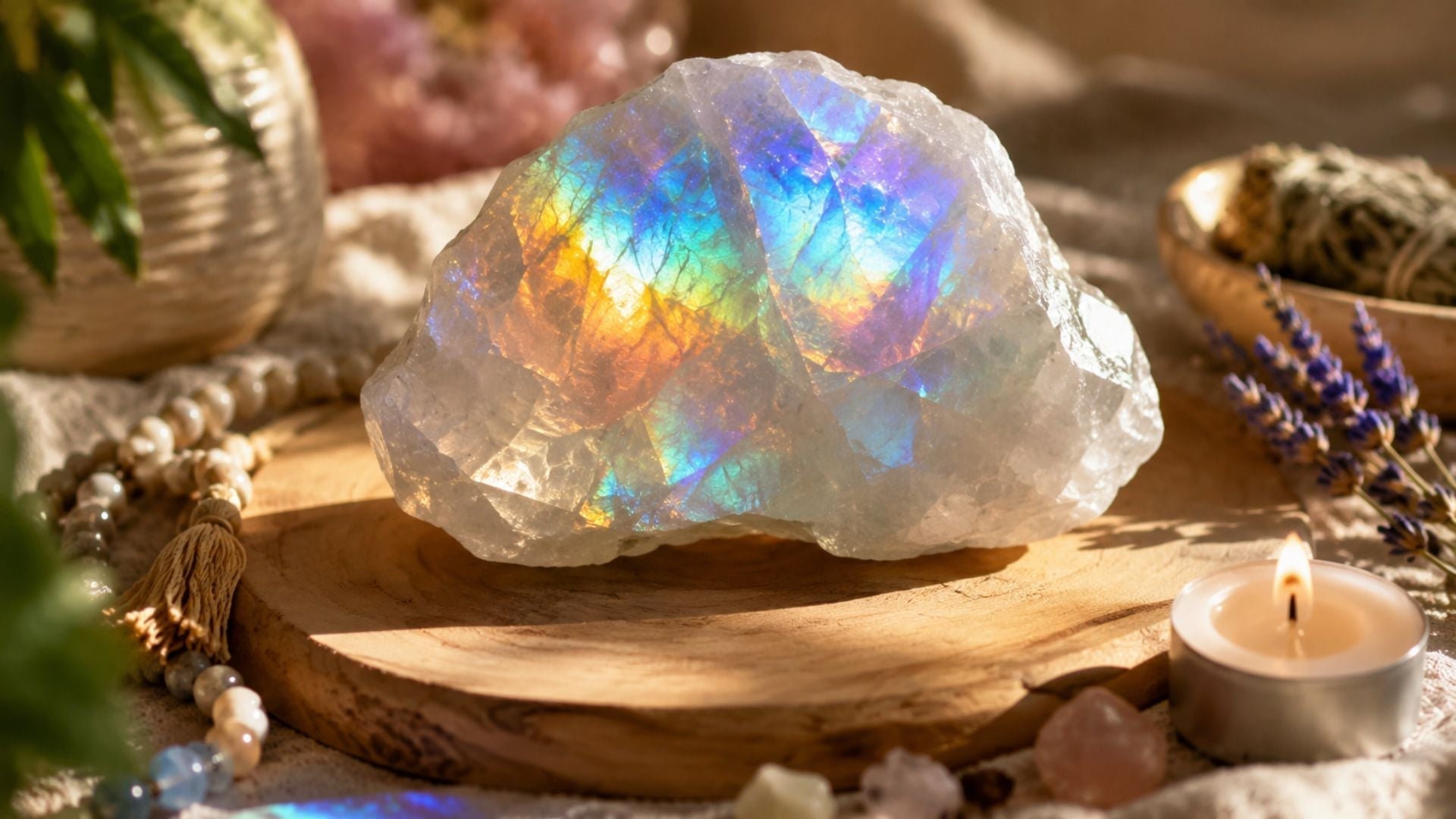 Rainbow Moonstone Meaning, Healing Properties & Benefits: Goddess Energy