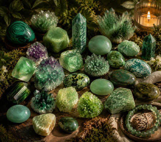 Green Crystals: Meaning, Names & Healing Properties