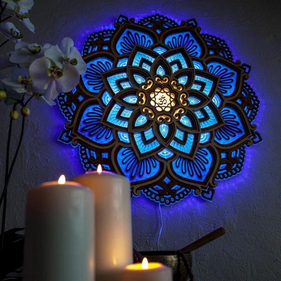 Lotus Flower Mandala Light Lamp