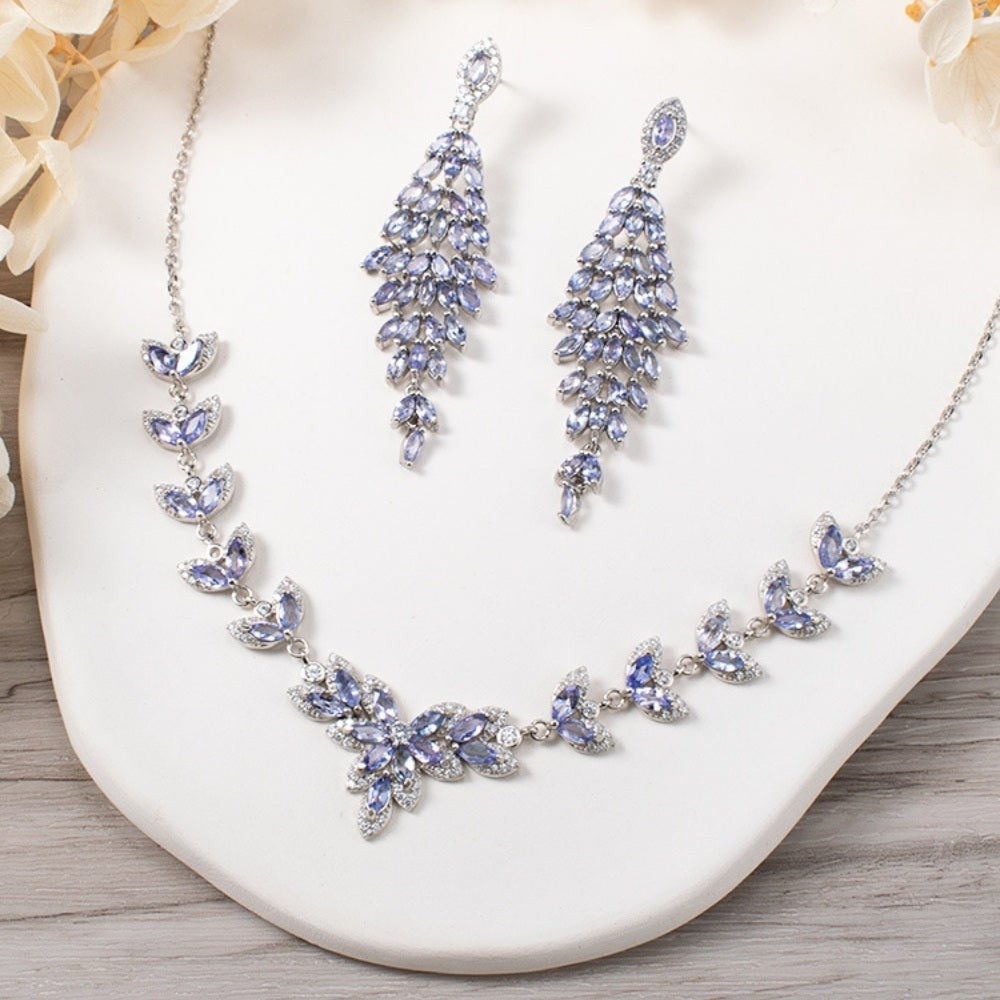 best friends Austrian Crystal jewelry set flower crystal cat necklace+ring Jewelry European Style SMTPS431