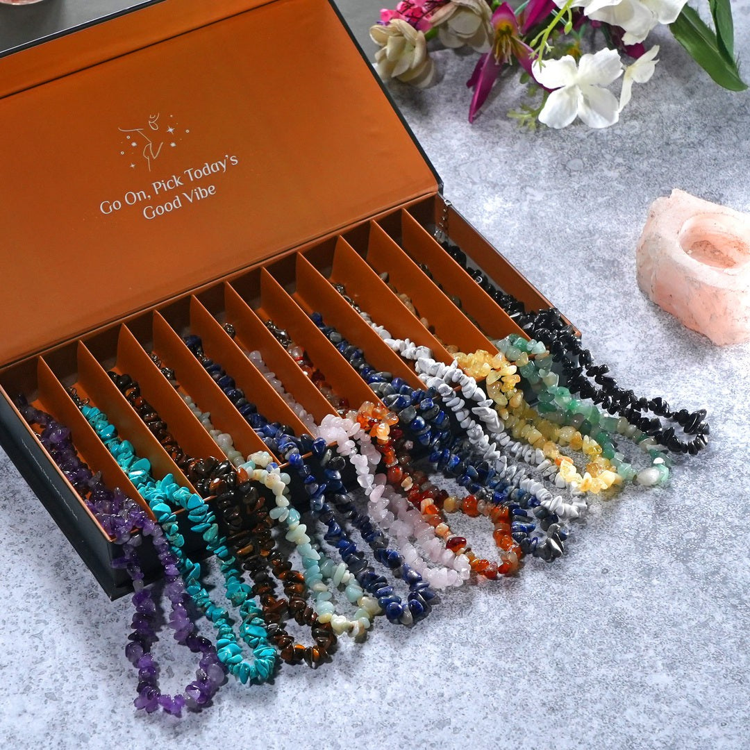 12 Crystal Necklaces Set – Everyday Support for Every Kind of Day