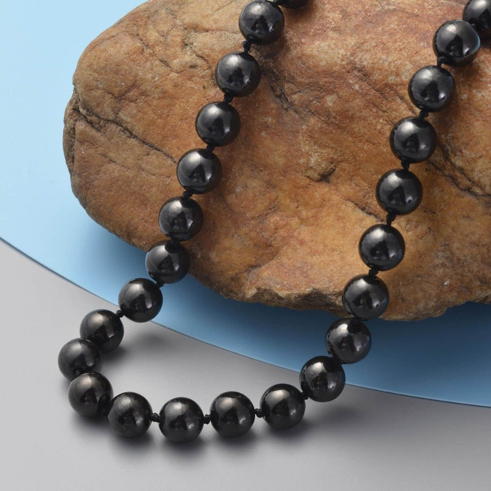 Shungite Stone Beaded Necklace
