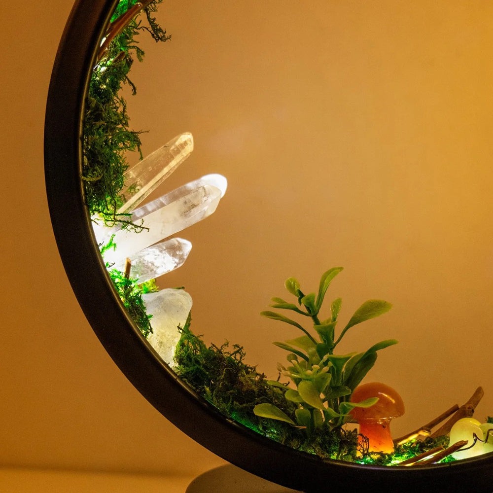Natural Quartz Forest LED Lamp