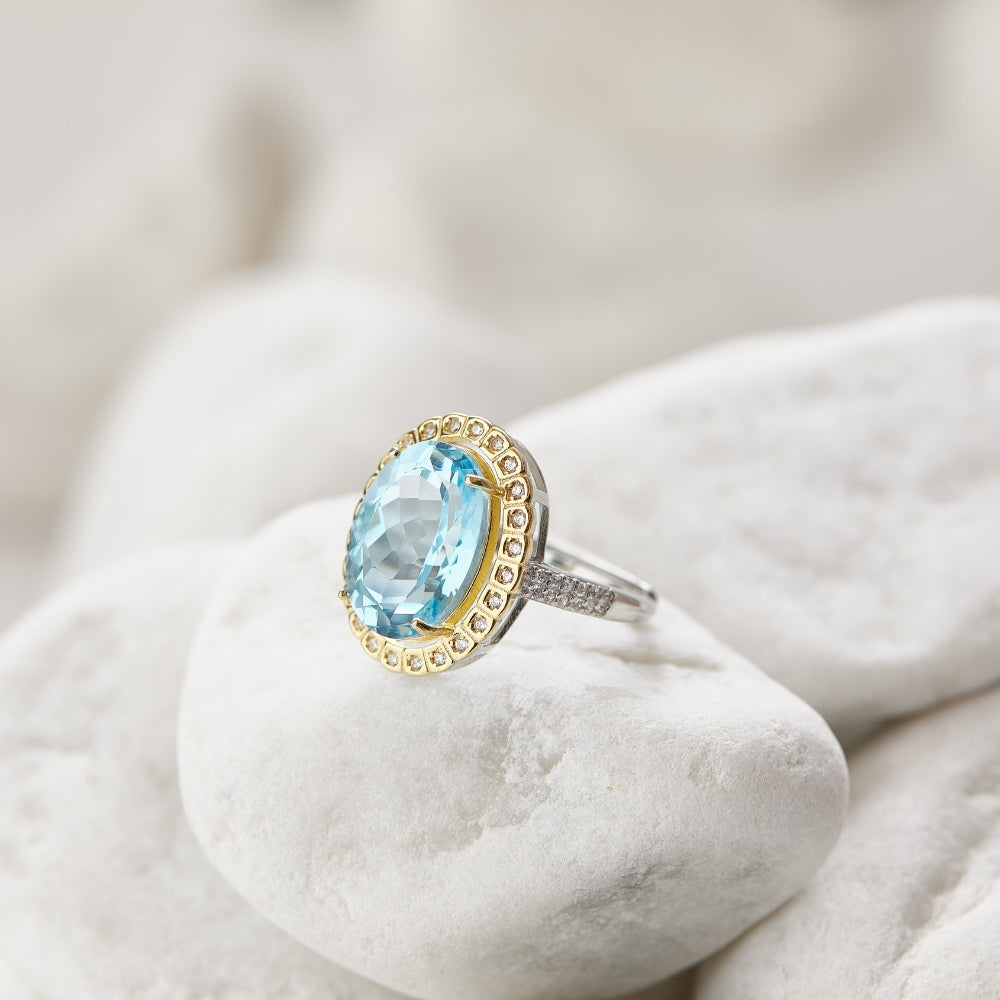 Blue topaz online rings