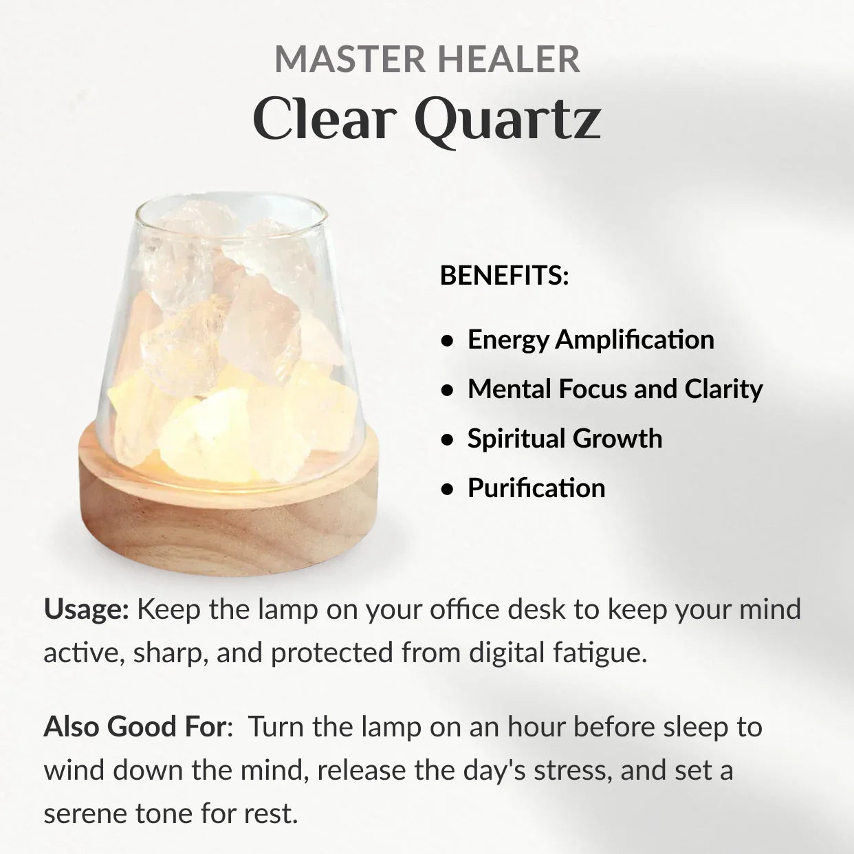 Raw Gemstone Essential Oil Diffuser With Light