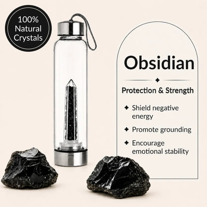 The Crystal Elixir Bundle: Crystal Water Bottle + FREE Mystery Crystal Insert