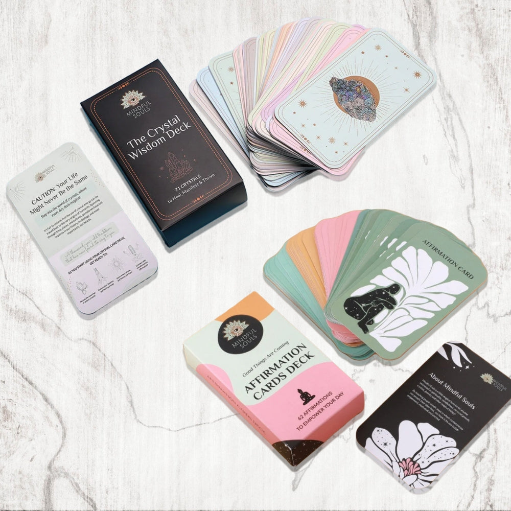 Affirmations & Crystal Card Decks Bundle