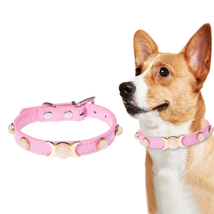 Rose Quartz Pet Collar